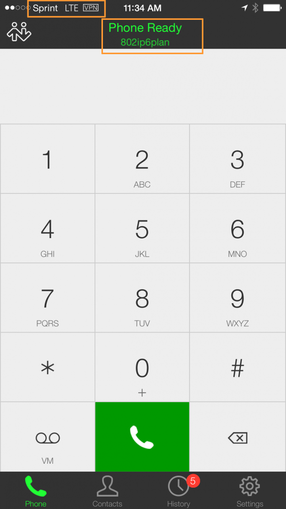 Sprint LTE data connection,VPN,Bria SIP Phone
